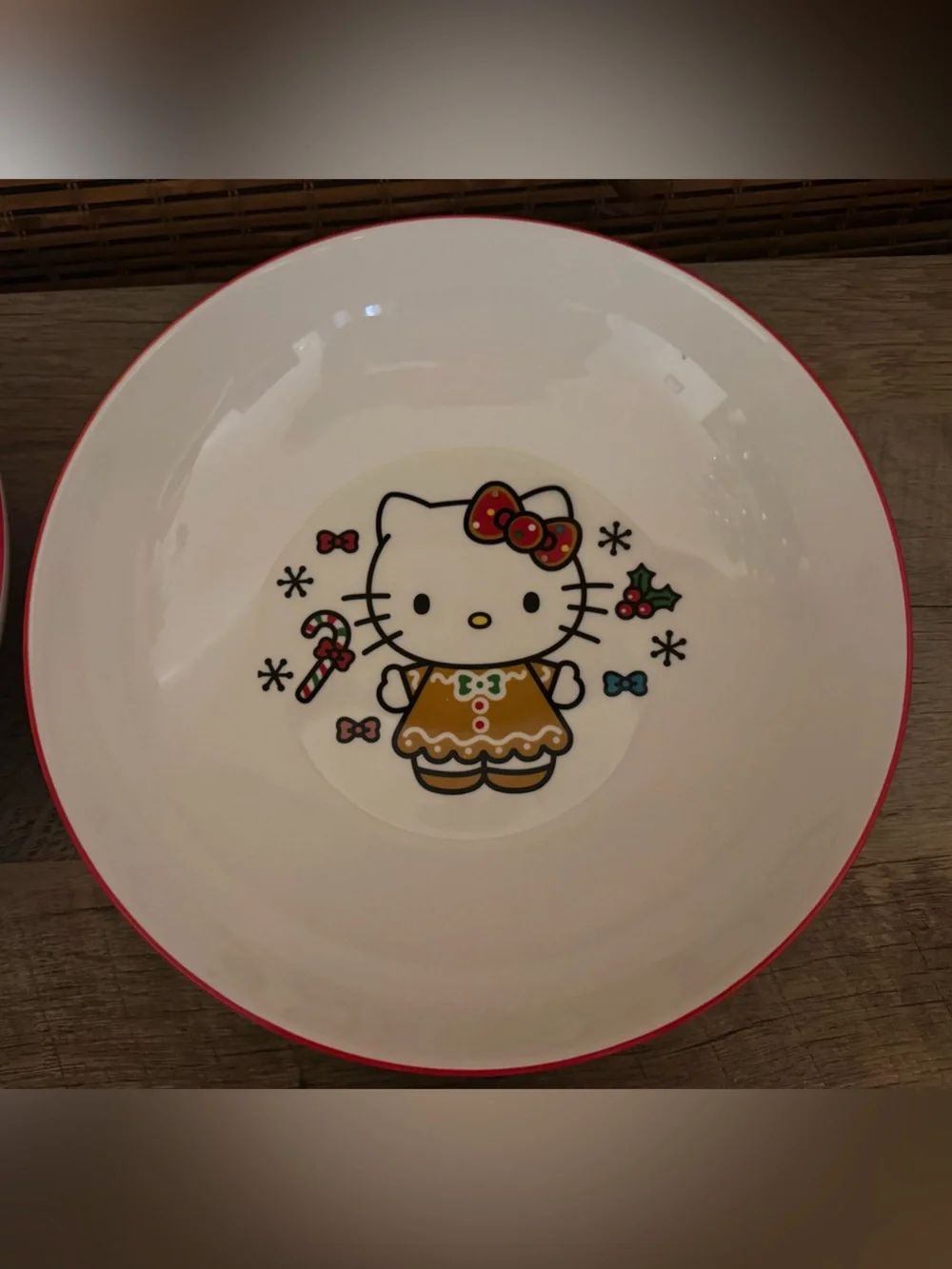 Sanrio Hello Kitty Christmas Gingerbread Ceramic Pasta Bowl (Set of 4)